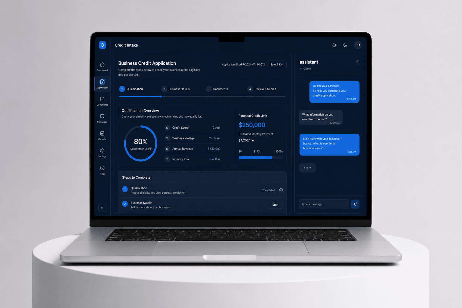 Automated Credit Onboarding Platform