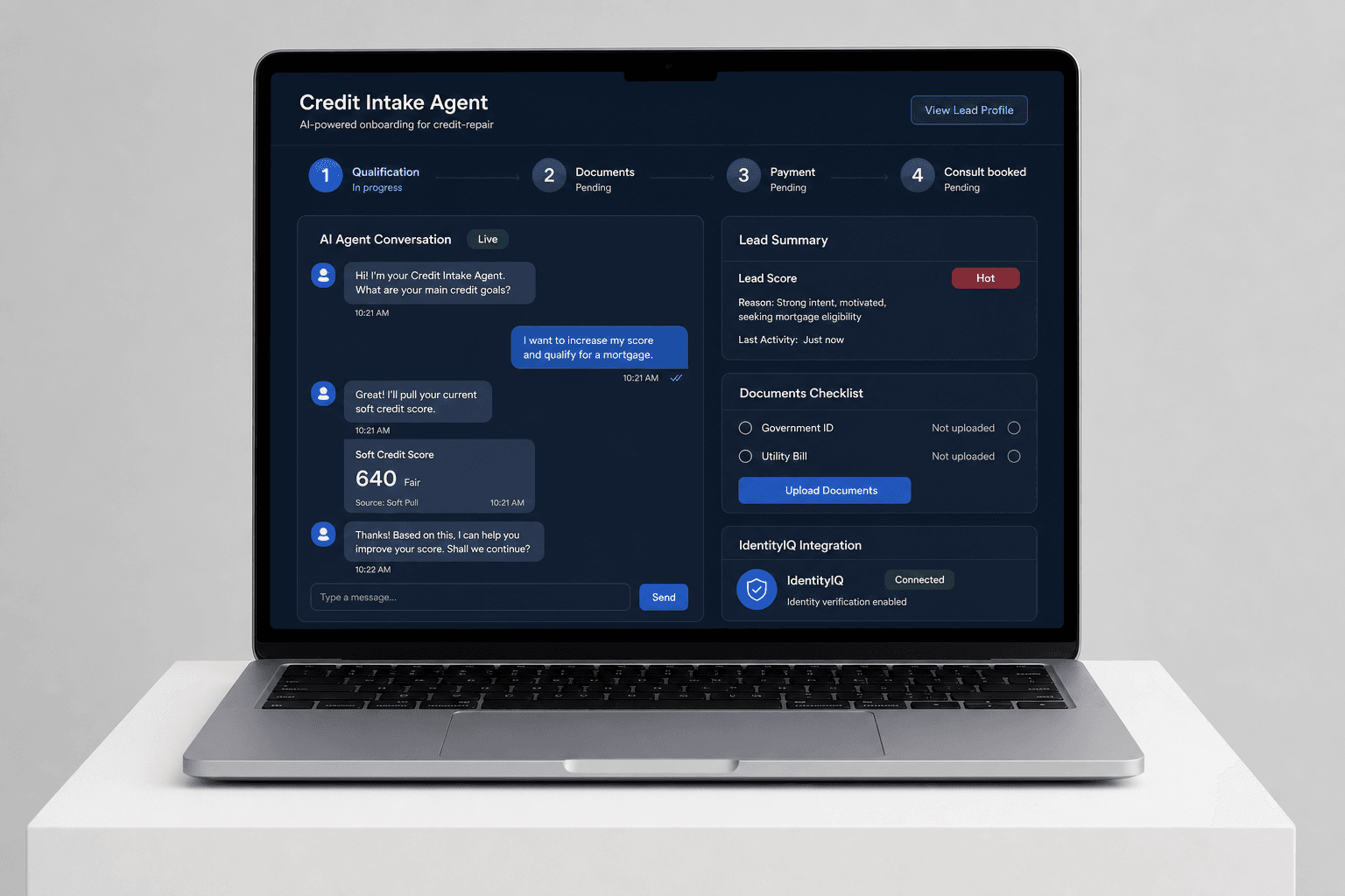 Automated Credit Onboarding Platform detail